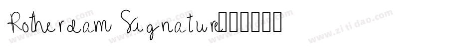Rotherdam Signature字体转换